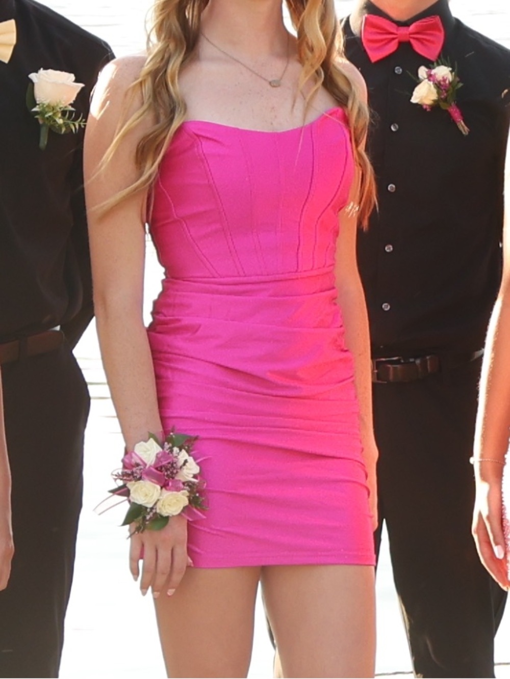 Sleeveless Hot Pink Bodycon Mini Dress
